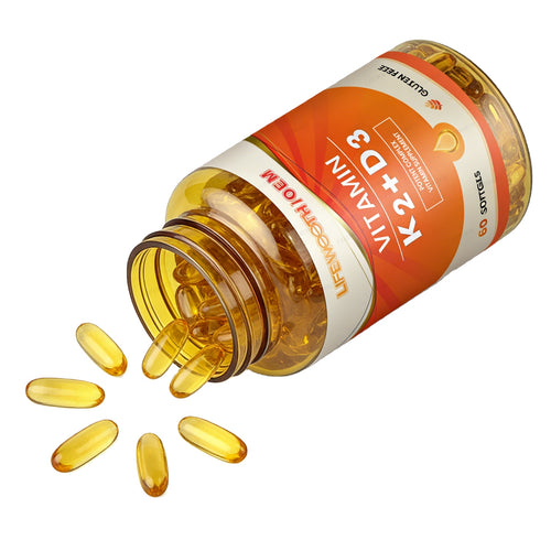 Magnesium Glycinate 500mg with Vitamin D3 & K2 – Enhanced Absorption Capsules